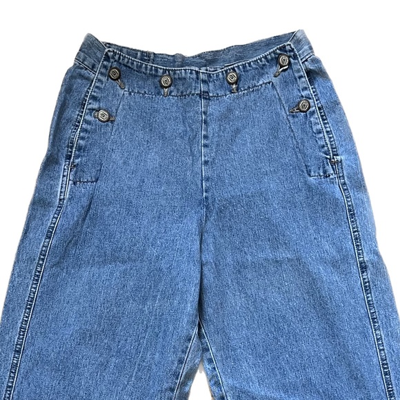 Vintage Y2K 90s LEI Sailor Button Front High Waisted Jeans Juniors Size 9 EUC - Picture 3 of 10